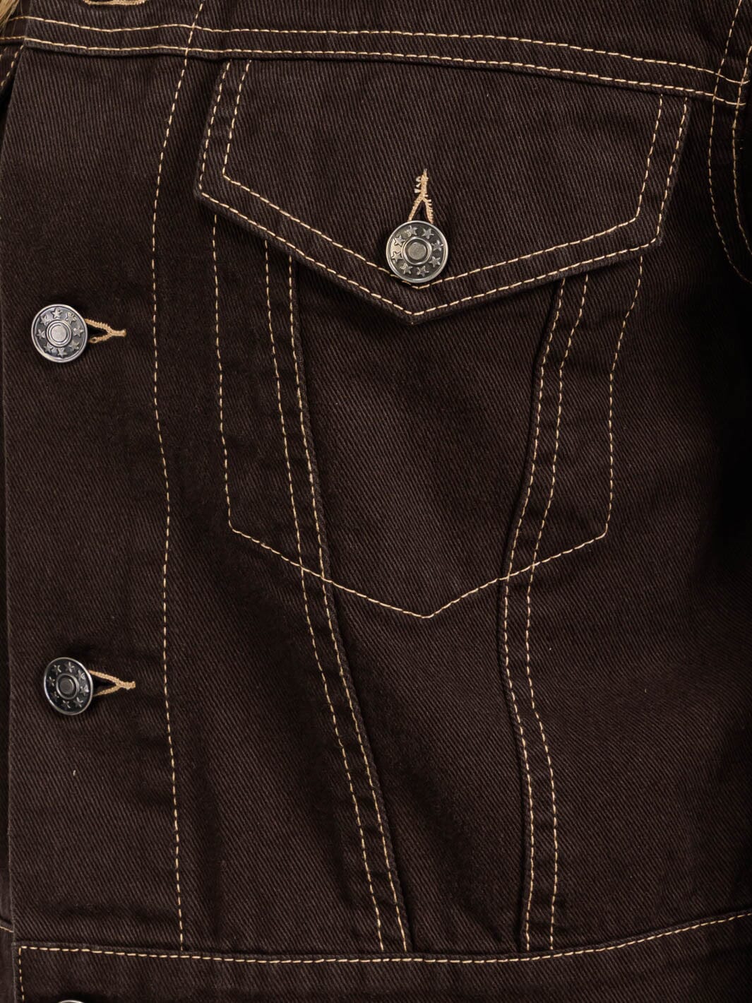 WOMEN'S LONG SLEEVE BUTTON CLOSURE HOODED DENIM JACKET