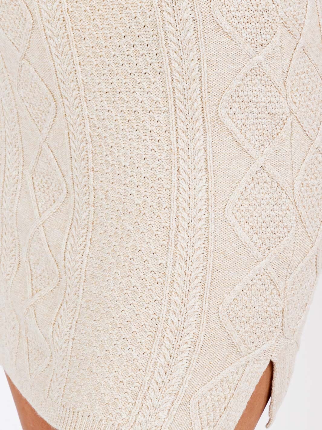 WOMEN'S ELASTIC WAIST KNIT DETAILED MINI SKIRT